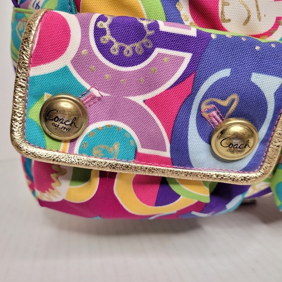 Coach Limited Edition Poppy Graffiti Signature C's Backpack D1073-15292 - Picture 6 of 16